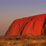 Ayers Rock oder Uluru at sunset