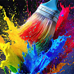 Pinsel und Farben Pinsel und Farben