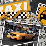 Big Apple with Yellow Cab