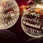 Dezember 2012, gläserne Weihnachtskugel